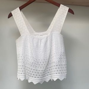 A.L.C. White Crop Top